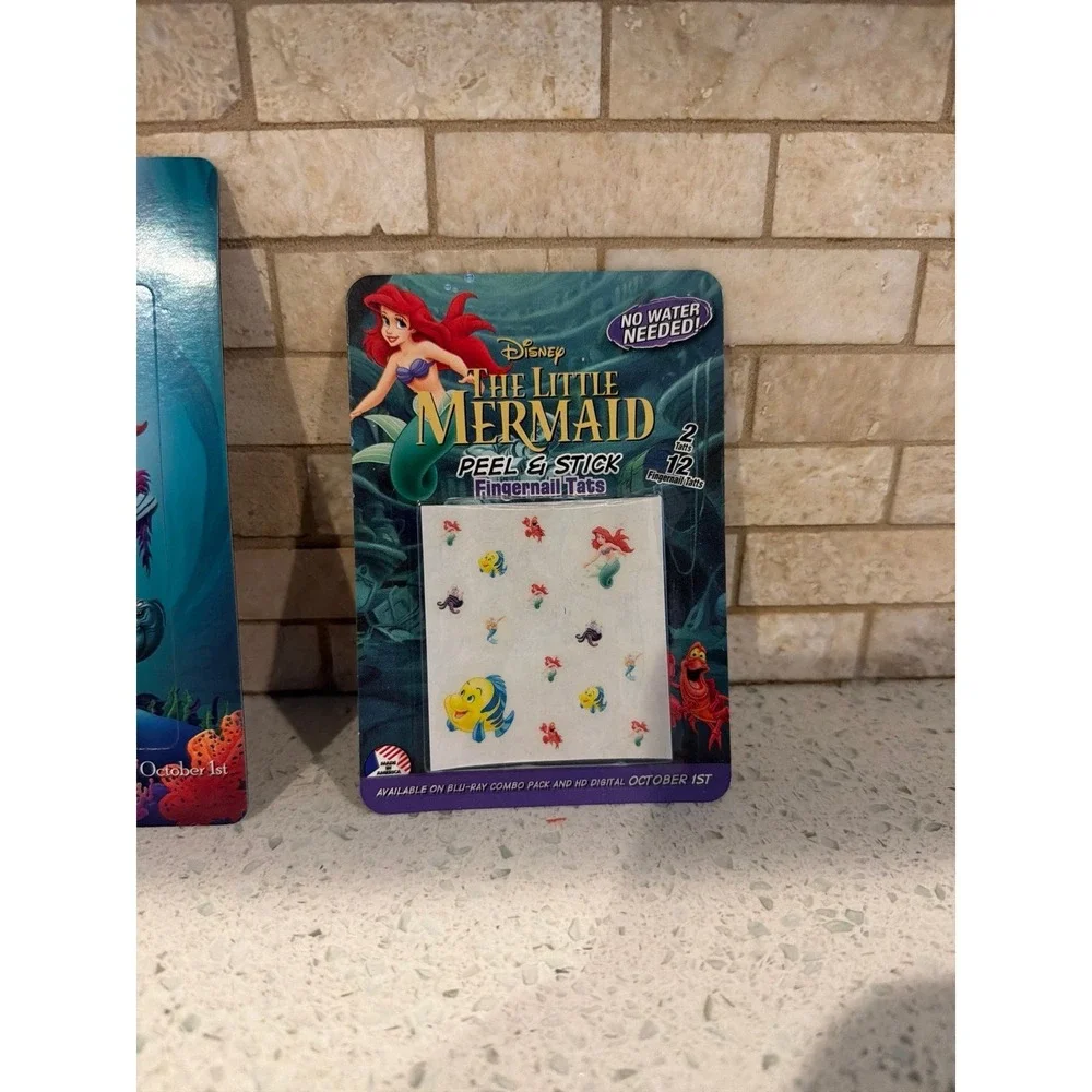 Disney‎ Little Mermaid Nail Tattoos Stickers Magnet Ariel Theme